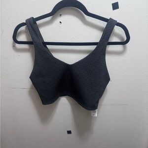 NWT aerie Black and olive green Houndstooth Wireless Bralette size small